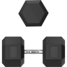 Гантель гексагональная UNIX FIT 47,5 кг обрезиненная DBHEX47_5x2