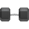Гантель гексагональная UNIX FIT 50 кг обрезиненная DBHEX50x2