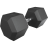 Гантель гексагональная UNIX FIT 50 кг обрезиненная DBHEX50x2