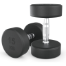 Гантель круглая UNIX FIT PRO обрезиненная 15 кг DBRND15PBKx2