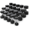 Ряд гантелей круглых UNIX FIT PRO обрезиненных от 2,5 до 50 кг ( DBRND2_5/50PBK